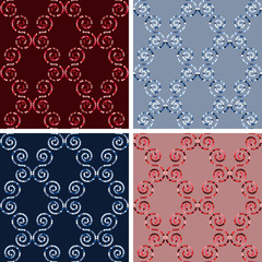 seamless mosaic pattern set