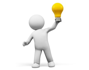 Ideas. 3D. Thinking (Isolated)