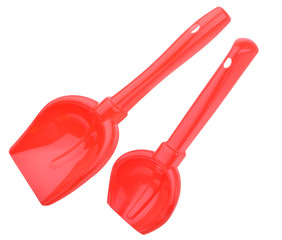Red shovels set