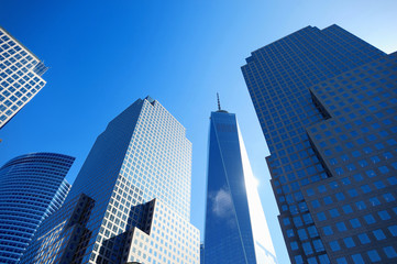 Fototapeta na wymiar Skyscrapers in the downtown of New York