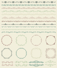 Hand Sketched Borders and Frames, Dividers, Swirls