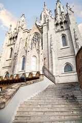 Fototapeta na wymiar Temple of Atonement of the Sacred Heart.Tibidabo, Barcelona