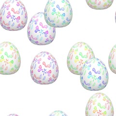 Easter seamless pattern on white