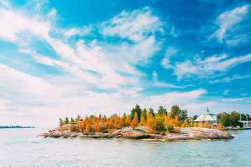 Naklejka premium Pier, Harbour And Quay, Island Near Helsinki, Finland.