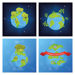 Naklejka premium earth day
