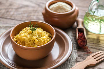 Risotto with saffron and parmesan