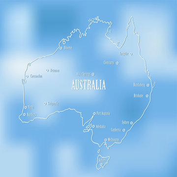 Creative map of Avstrali.