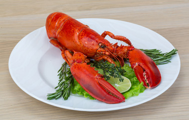 Boiled lobster