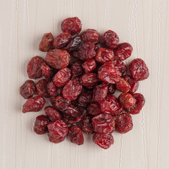 Circle of dried cranberries