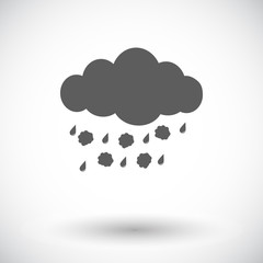 Hagel single icon. Vector illustration.