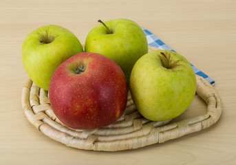 Red and green apples