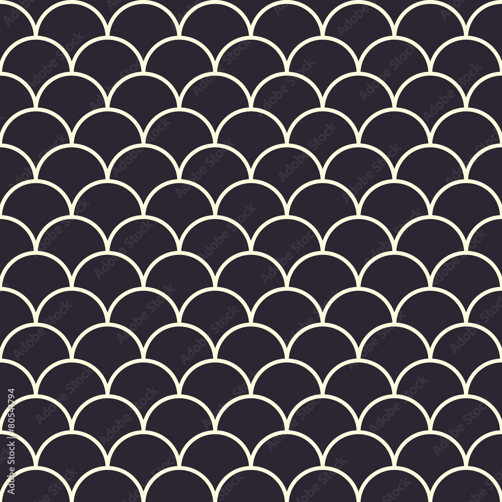 Poster fish scales seamless pattern