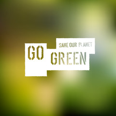 Go Green Concept Poster