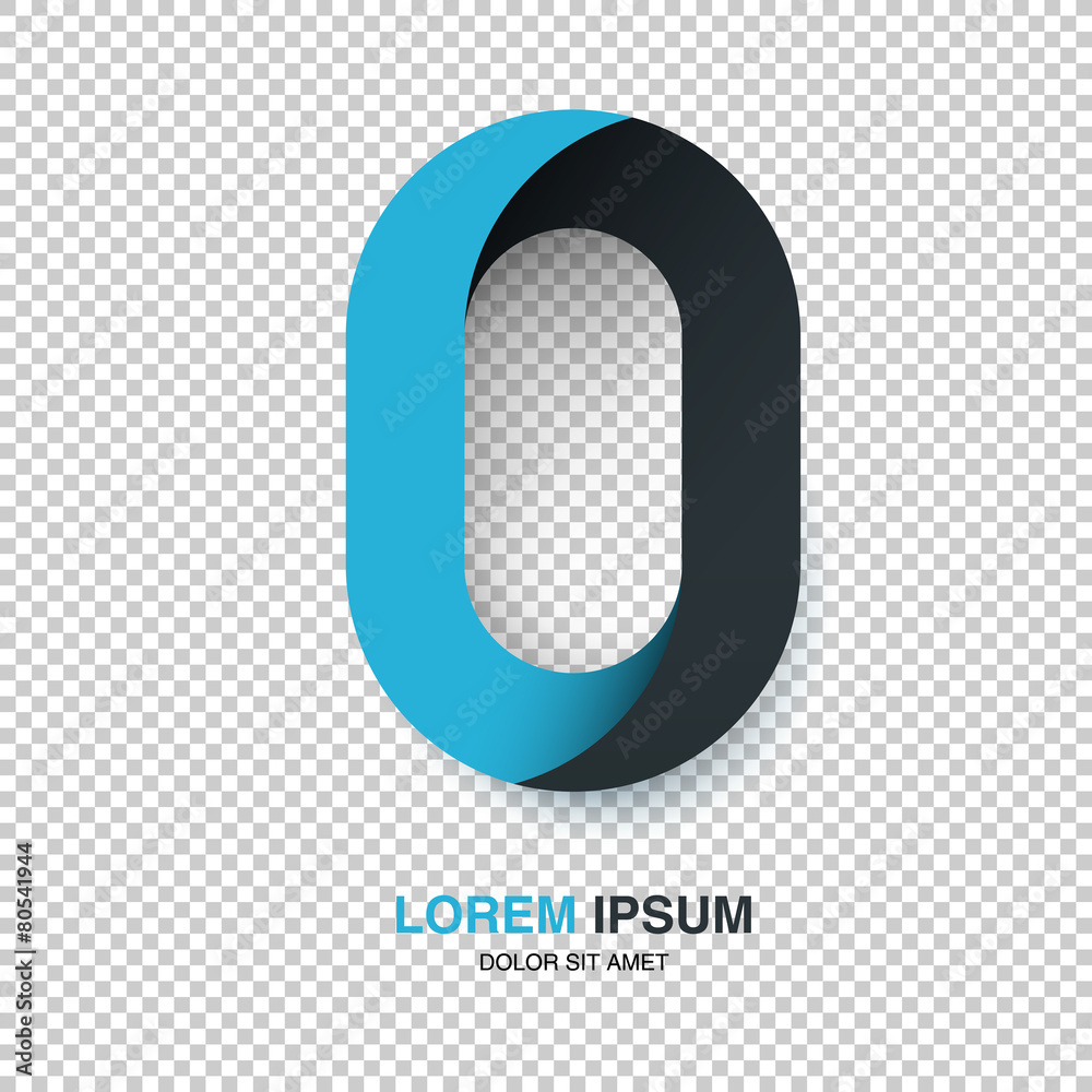 Poster infinite oval symbol template on transparent texture