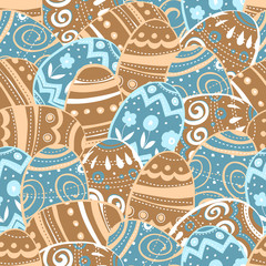 Seamless easter eggs pattern