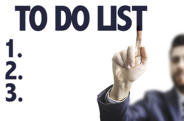 Business man pointing the text: To Do List