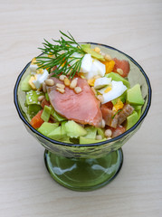 Salmon and avocado salad