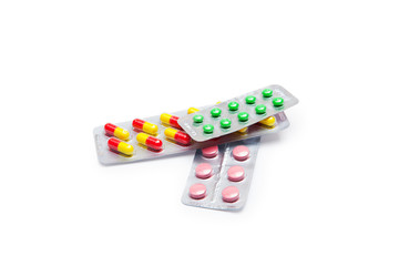 pills isolated on a white background