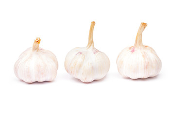 garlic isolated on a white