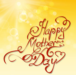 Happy Mothers's Day vintage lettering background