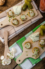 Mushrooms stuffed with cheese