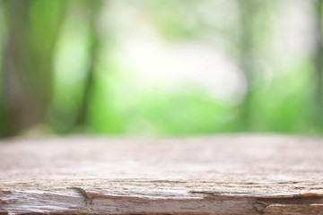 Fototapeta premium Outdoor Wooden table view