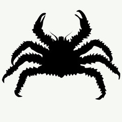 vector crab silhouettes