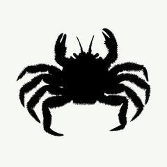 vector crab silhouettes