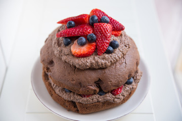 Schokolade Beeren Torte