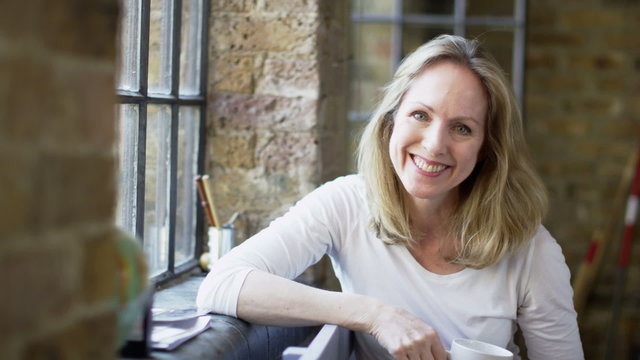 Portrait of beautiful mature woman in soft natural light