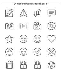 Line icon - General icons Set 1, Bold