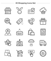 Line icon - Shopping, Bold