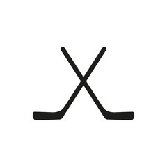 The hockey icon. Game symbol. Flat