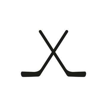 The hockey icon. Game symbol. Flat