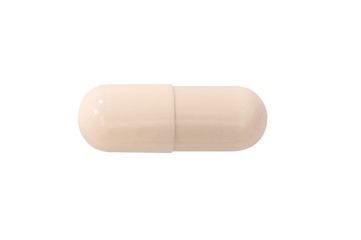 Macro medical pill tablet isolated on white