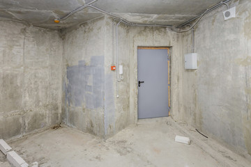 Being renovated house, apartment, entrance door