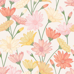 Seamless pattern with flower.
