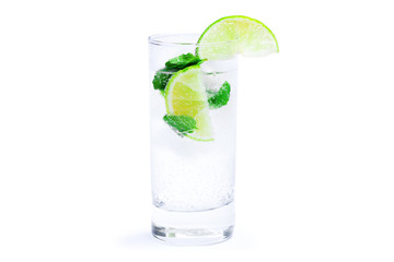 Mojito cocktail isolation on a white