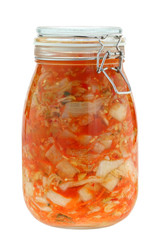 Fermented Korean side dish - Kimchi (kimchee, gimchi) - obrazy, fototapety, plakaty