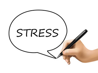 stress word in speech bubble