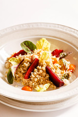 barley porridge with vegetables