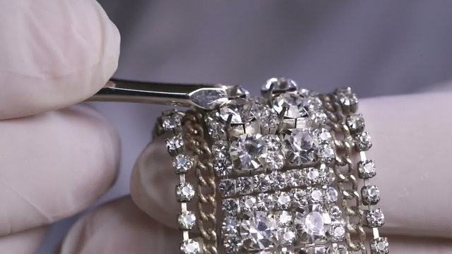 Jeweler In His Studio Working With Diamonds