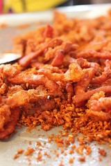 Fried pork at the market
