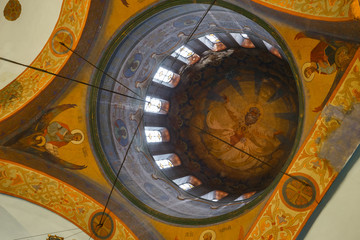Fototapeta na wymiar Calotte of eastern orthodox Cathedral