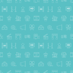 movie line icon pattern set
