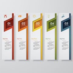 Design clean number banners template. Vector.