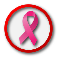 Breast cancer ribbon icon