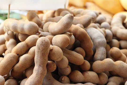 Tamarind fruit in the market