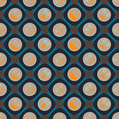 Seamless background with smiles