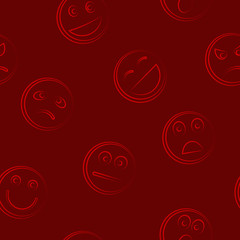 Seamless background with smiles
